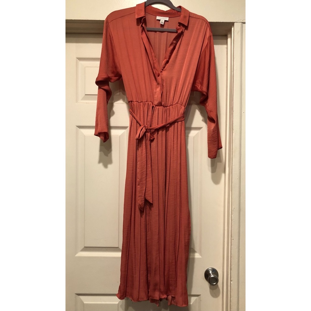 Top shop silky pink/coral dress